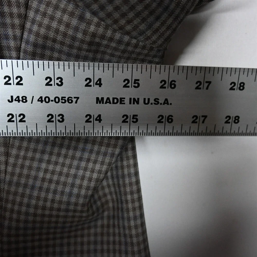 Hart Schaffner Marx 50R Brown Shepard Check Mens Blazer Sport Coat‎ Suit Jacket